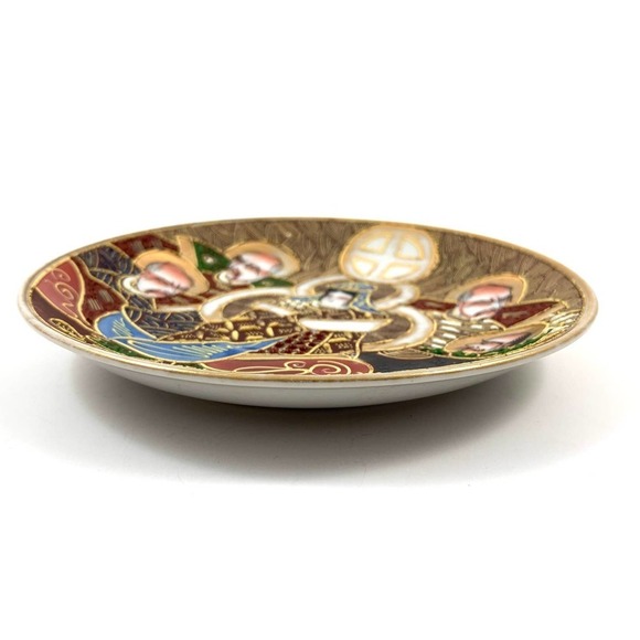 Antique 1940's Japanese hand painted small plate / tray - Picture 6 of 10